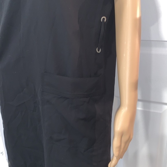 ARITZIA Babaton black short sleeves pockets slit mini tunic dress size XXS - Picture 4 of 13